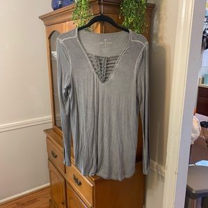 American Eagle Grey Long Sleeved Super Soft Top